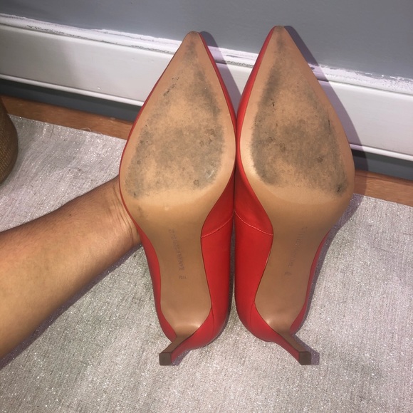 BANANA REPUBLIC/ red toe pointed leather heels - Picture 9 of 11